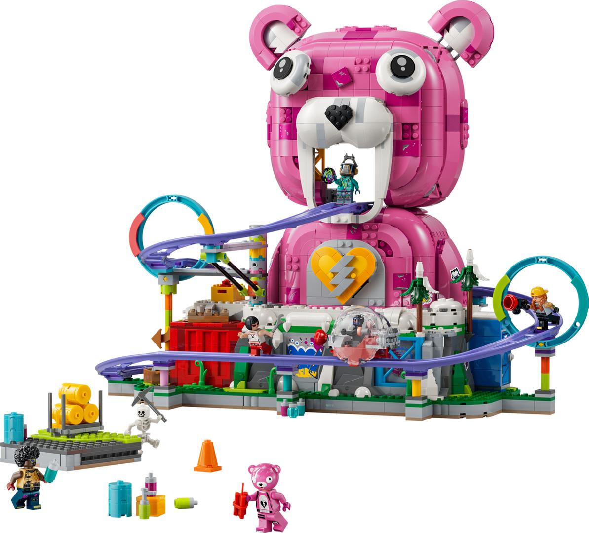 LEGO Fortnite Rave Cave 77082 — 1,963-piece set with rollercoaster and Cuddle Team Leader