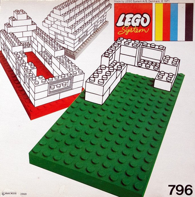 Main image of LEGO Baseplates, Green and Yellow (796-1)