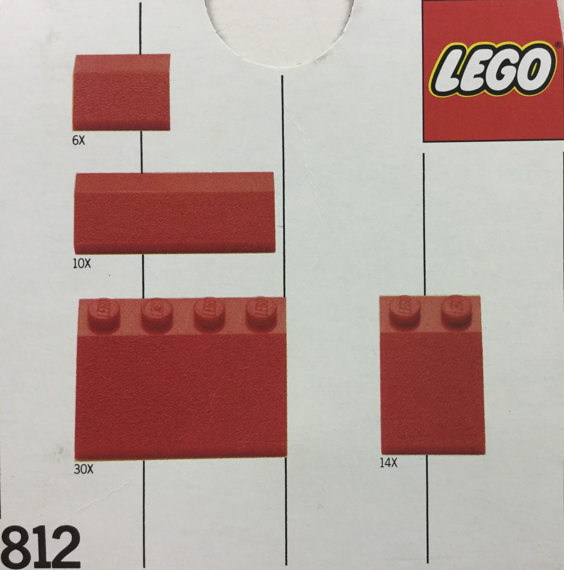 LEGO Red Roof Bricks, Shallow Pitch