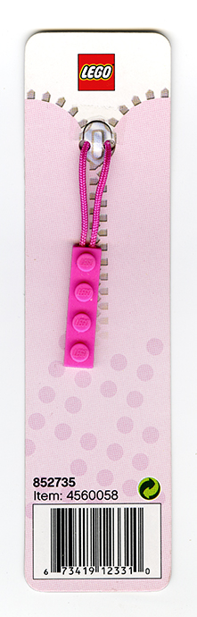 LEGO Zipper Puller (Pink)