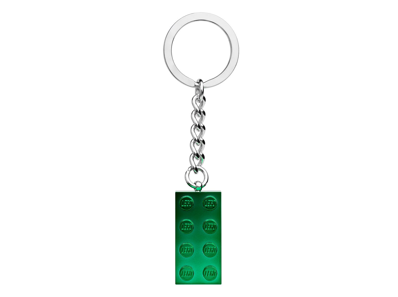 LEGO Chrome Green Brick Key Chain