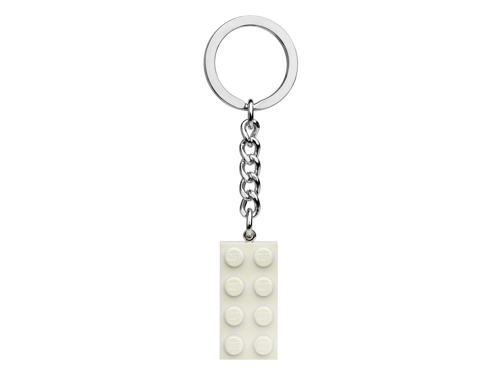 LEGO Pearl White Brick Key Chain