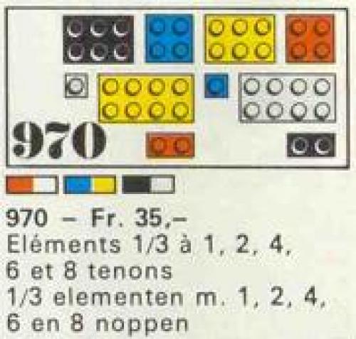 Main image of LEGO 47 1/3 elements (plates) (970-2)