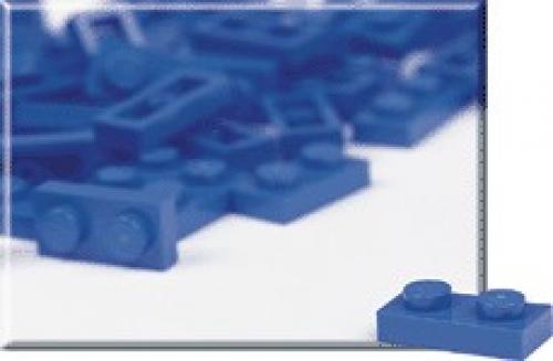 LEGO 1 x 2 Blue Plates (Pack of 100)