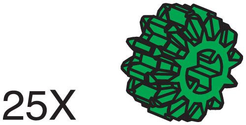 LEGO 12 Tooth Double Bevel Gears (Pack of 25)