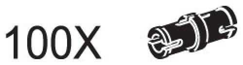 LEGO Friction Connector Pegs (Pack of 100)