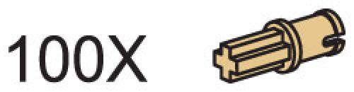 LEGO Connector Pegs with Axles (Pack of 100)