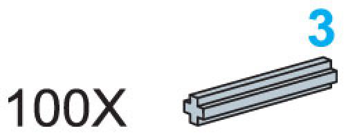 LEGO 3-Stud Axles (Pack of 100)