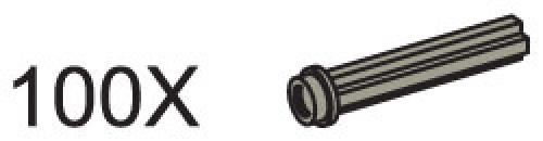 LEGO Cross Axles with Knobs (Pack of 100)