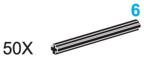 LEGO 6-Stud Axles (Pack of 50)