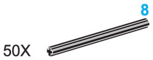 LEGO 8-Stud Axles (Pack of 50)