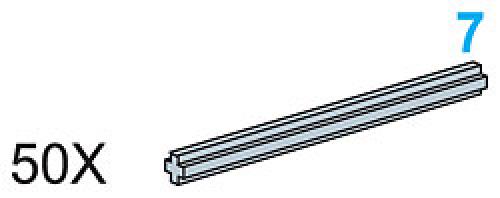 LEGO 7-Stud Axles (Pack of 50)
