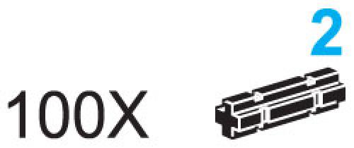 LEGO 2-Stud Axles with Grooves (Pack of 100)