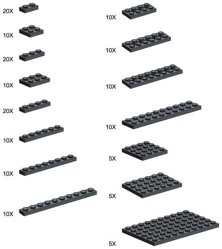 Main image of LEGO Black Plates - Large Package (991426-1)