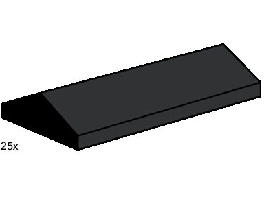 LEGO 2 x 4 Ridge Roof Tile Low Sloped Black