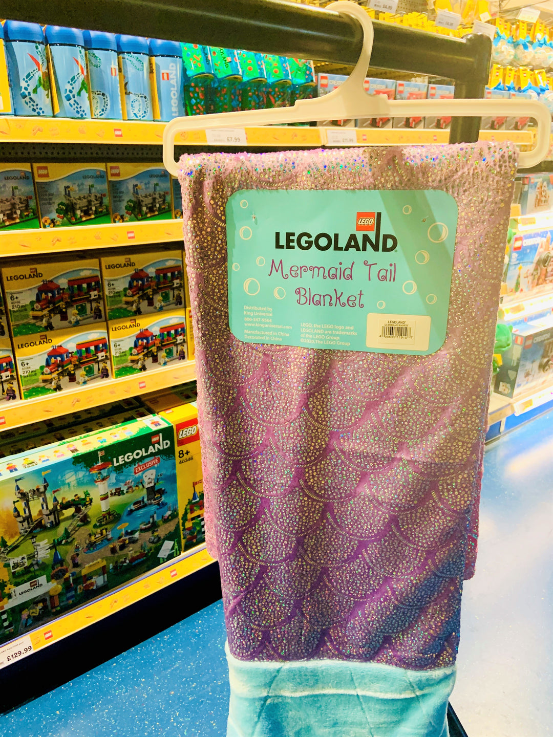 LEGO LEGOLAND Mermaid Tail Fleece Blanket