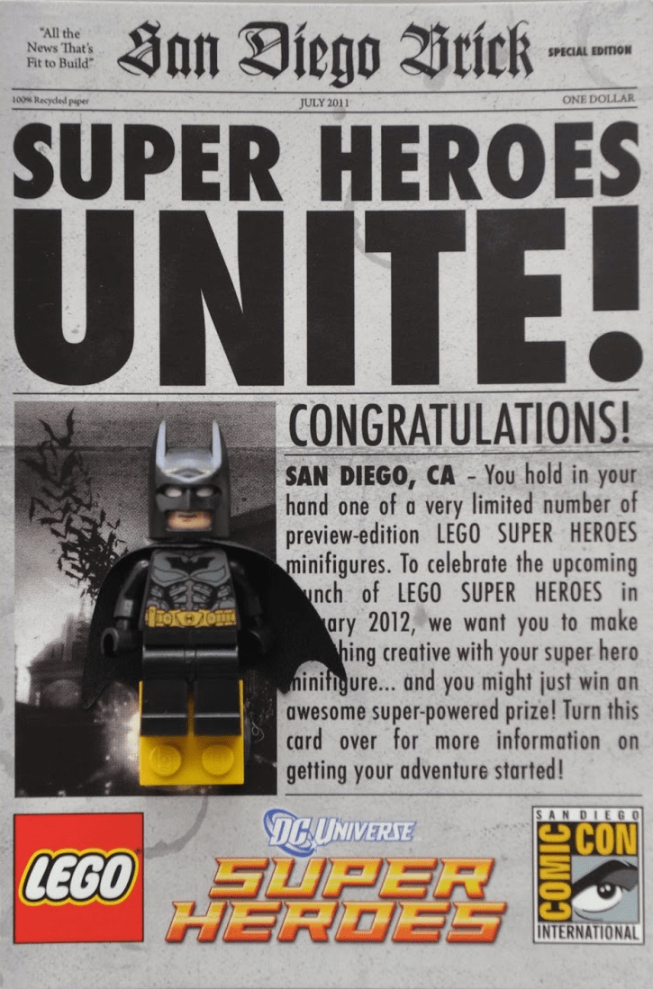 Main image of LEGO Super Heroes Unite - Batman - San Diego Comic-Con 2011 Exclusive (COMCON014-1)