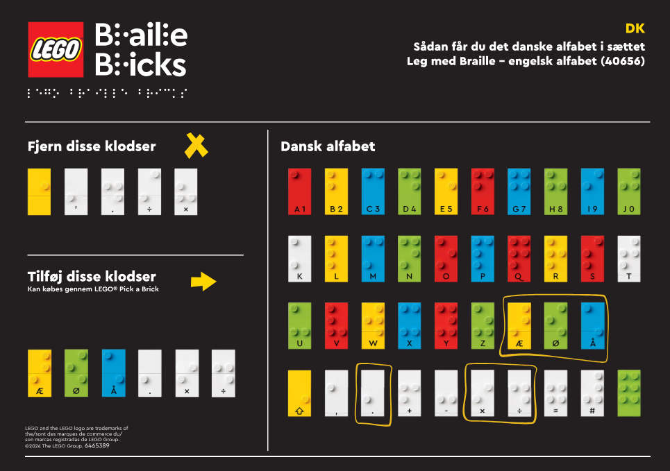 Main image of LEGO Braille - Danish Alphabet (EG00135-1)