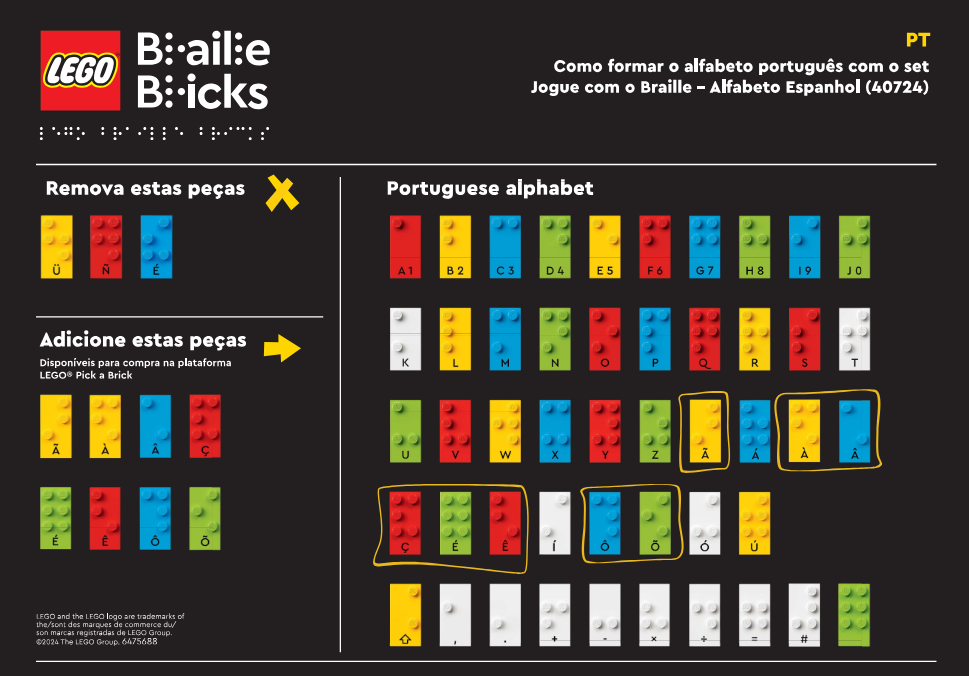 Main image of LEGO Braille - Portugal/Brazil Alphabet (EG00140-1)