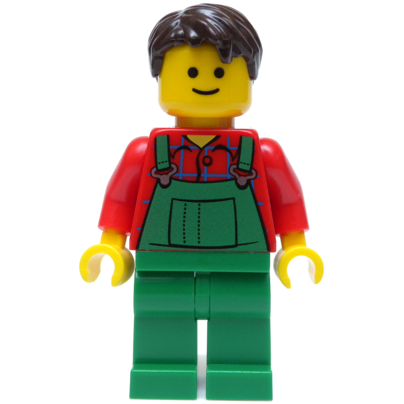 Farmer in Green Overalls