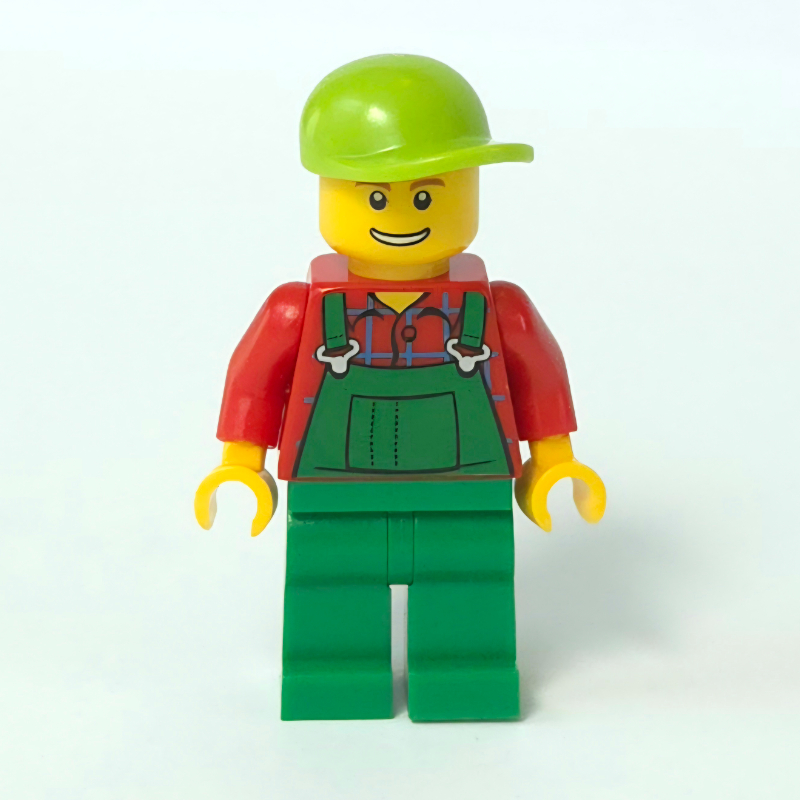 Red Torso, Green Overall, Lime Cap