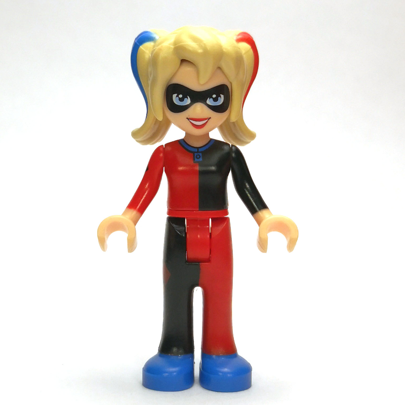 Harley Quinn with Blue and Red Ponytails