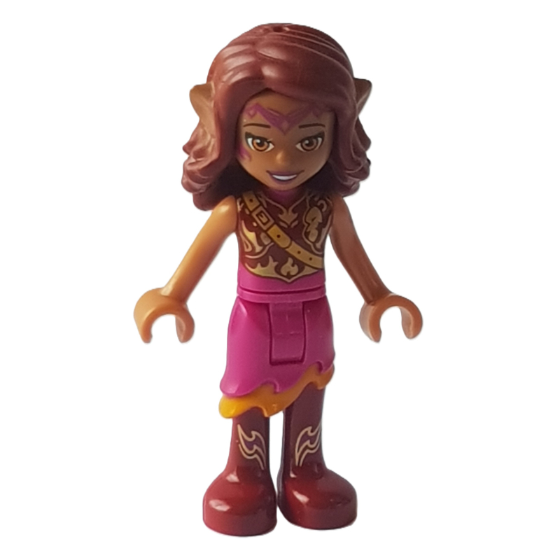 Azari Firedancer in Magenta and Gold Outfit with Belt over Torso
