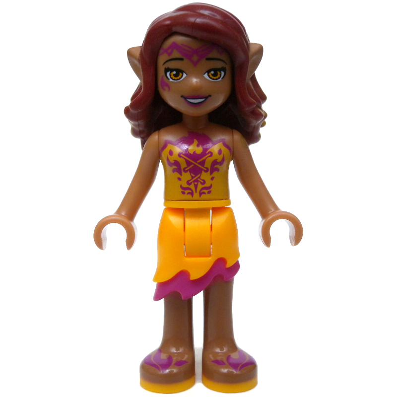 Azari Firedancer in Bright Light Orange Outfit