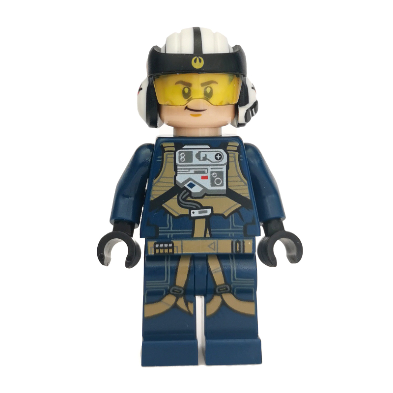 Rebel Pilot U-wing, Dark Blue Flight Suit, Helmet with Molded Visor