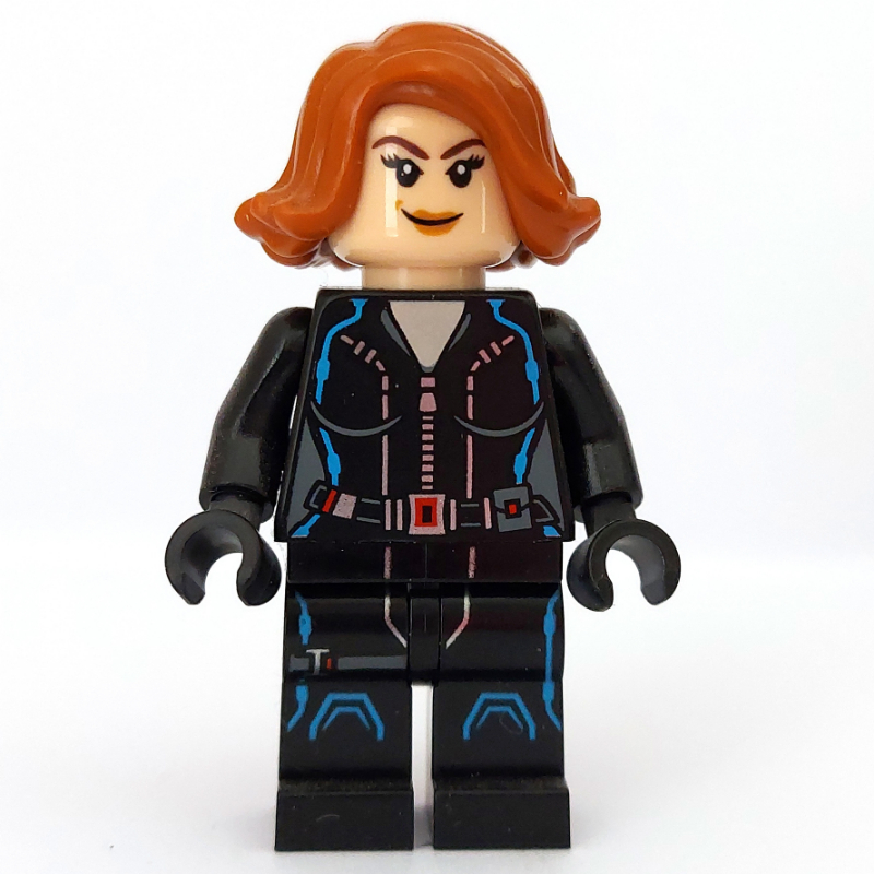 Black Widow, Black Jumpsuit, Dark Azure Highlights