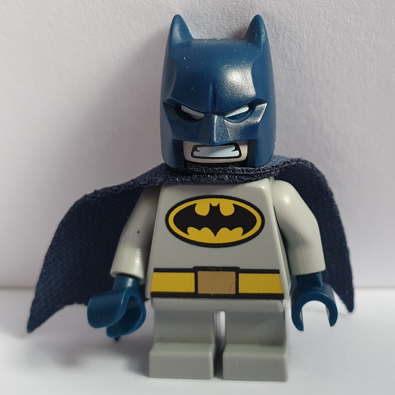 Batman, Light Bluish Gray Suit, Dark Blue Cape and Cowl, Short Legs