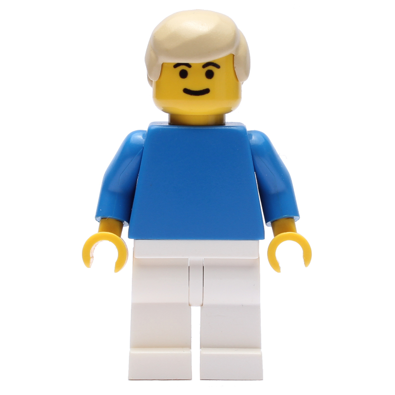 Soccer Player Blue Torso, White Legs, Tan Hair