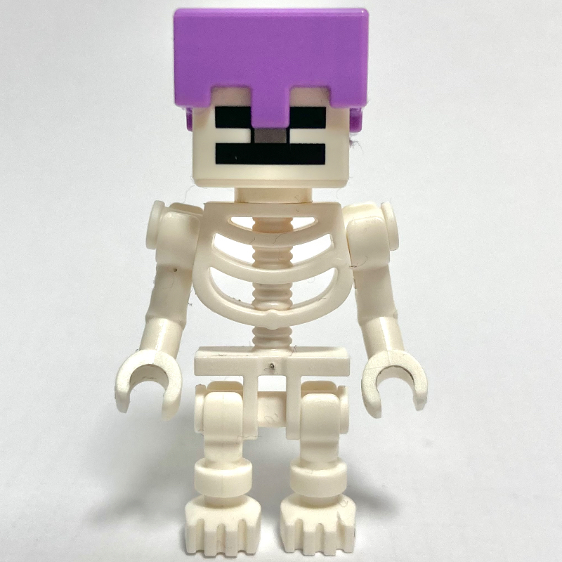 Skeleton, Square Skull, Medium Lavender Helmet (60115 Torso), Spider Jockey