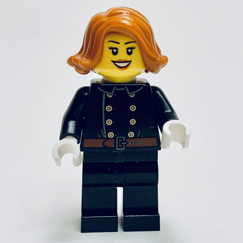 Firewoman, Jacket with 8 Buttons and Belt, Dark Orange Hair