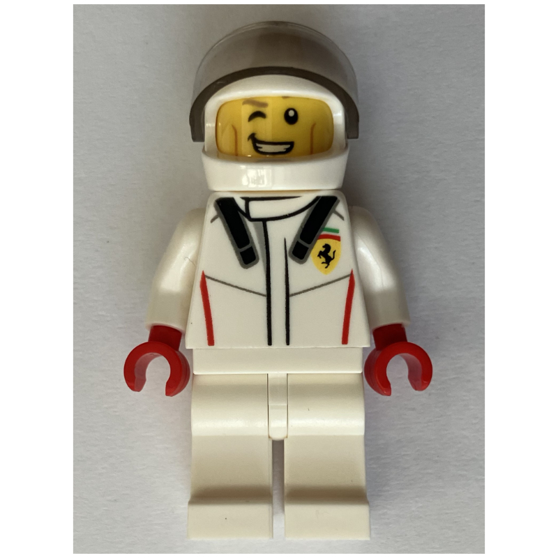 Race Driver, White Torso, White Legs, White Helmet, Ferrari