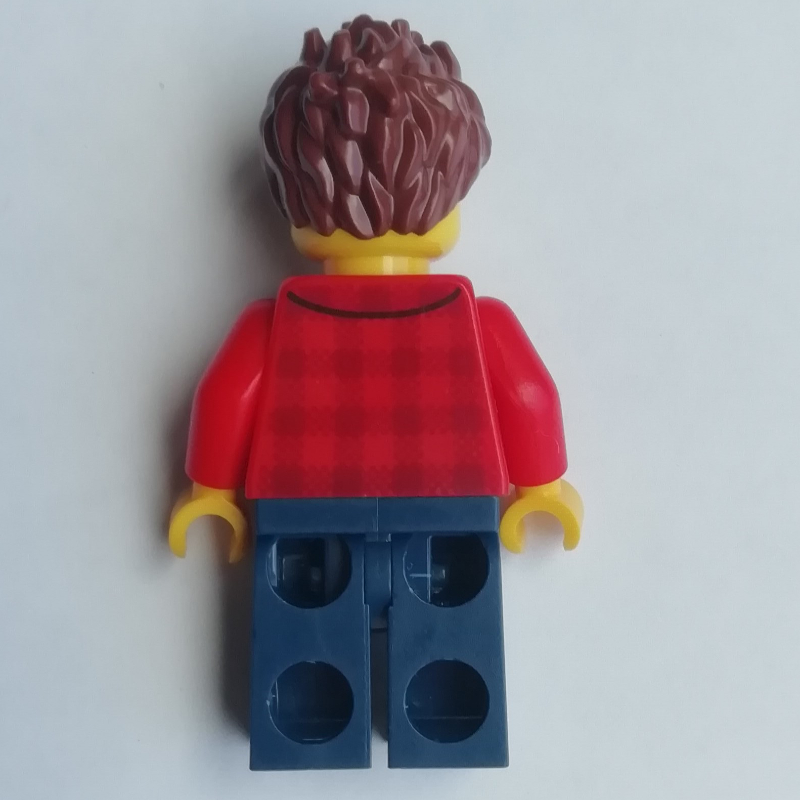 Red Torso, Dark Blue Legs, Reddish Brown Hair