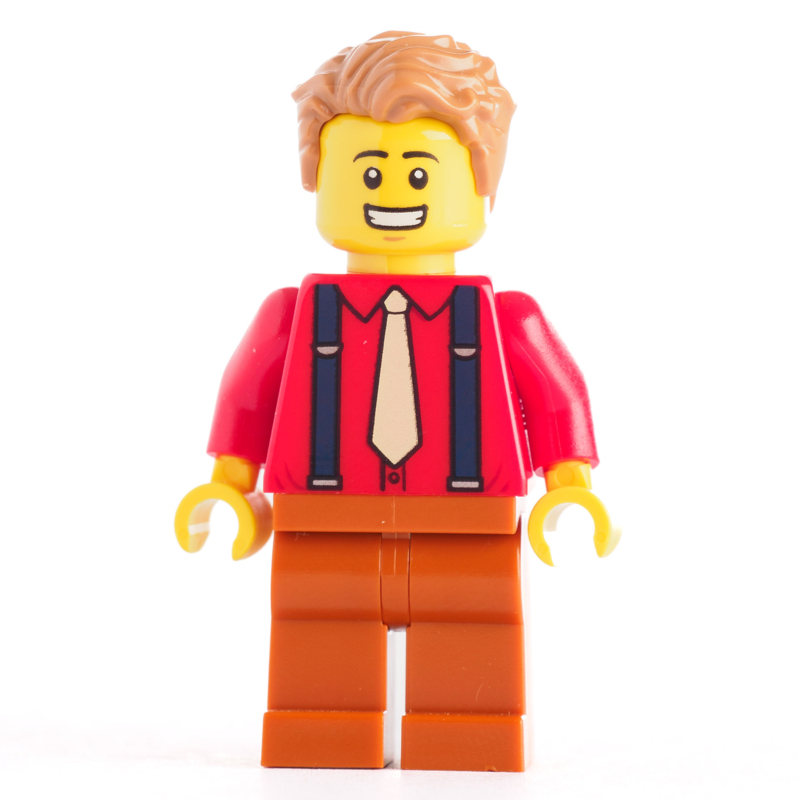 Red Torso, Dark Orange Legs, Medium Nougat Hair