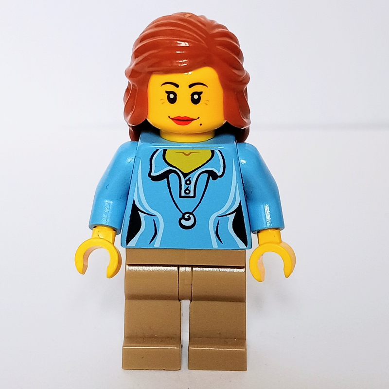 Medium Blue Torso, Dark Tan Legs, Dark Orange Hair