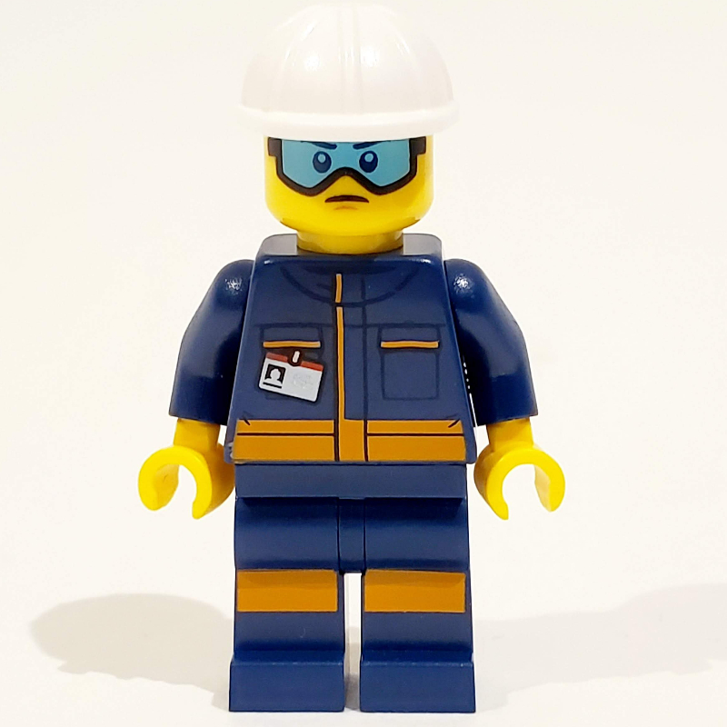 Technician - Dark Blue Torso, Dark Blue Legs, White Helmet