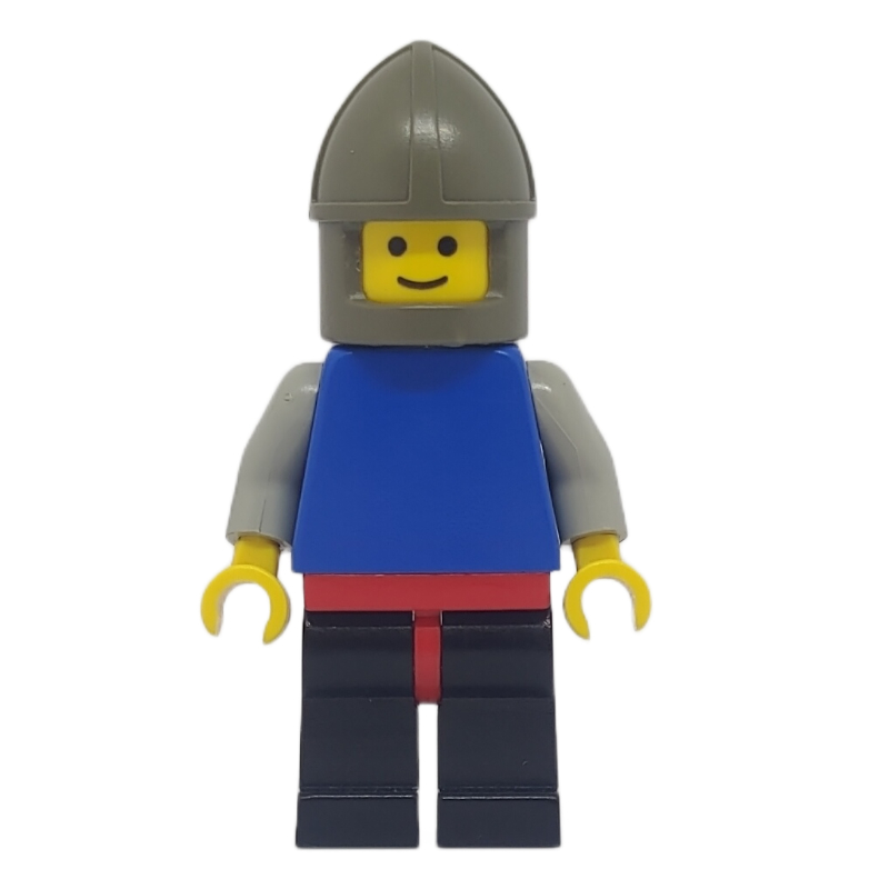 Knight, Blue Torso, Black Legs, Dark Gray Helmet