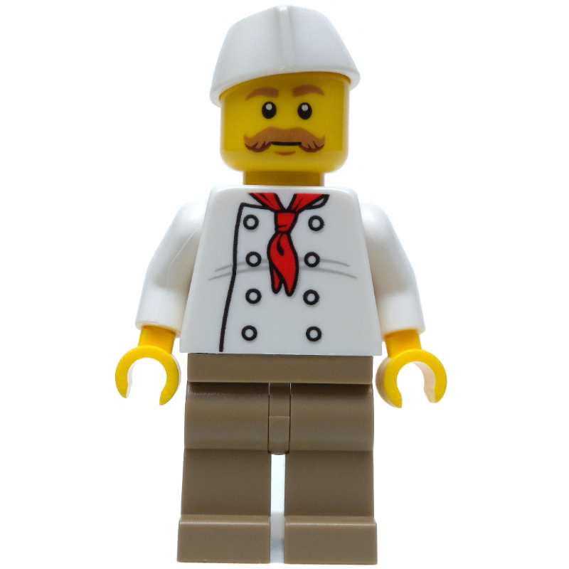 Chef, Red Neckerchief, Dark Tan Legs, Butchers Hat