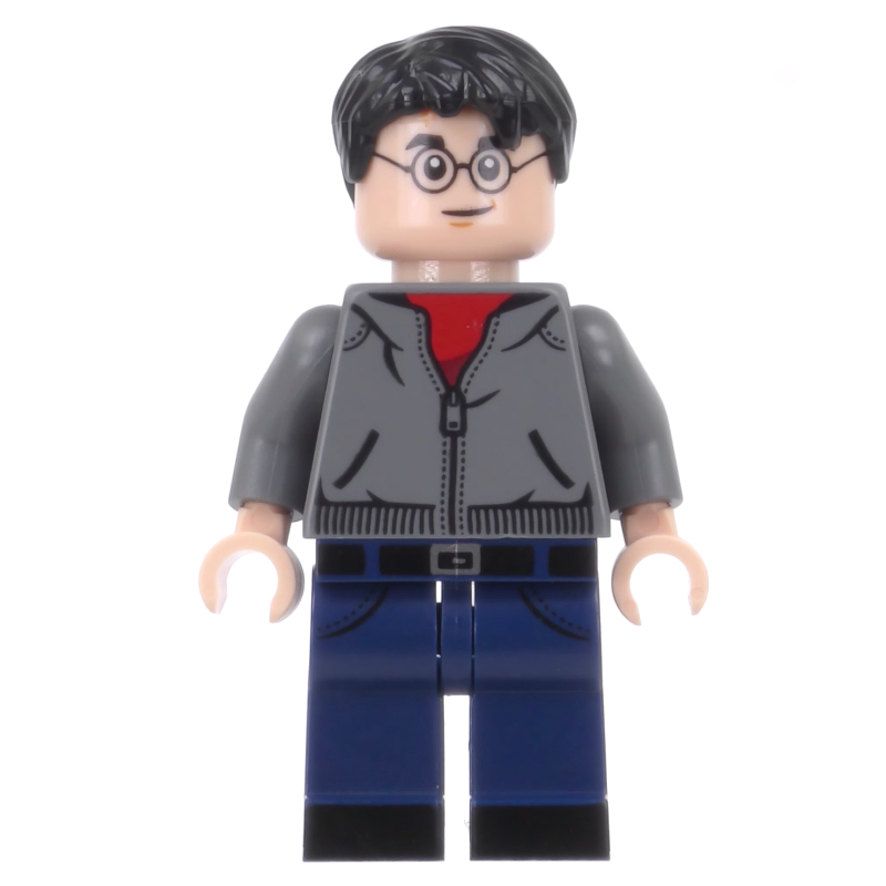 Harry Potter, Dark Bluish Gray Jacket over Red Shirt, Dark Blue Legs