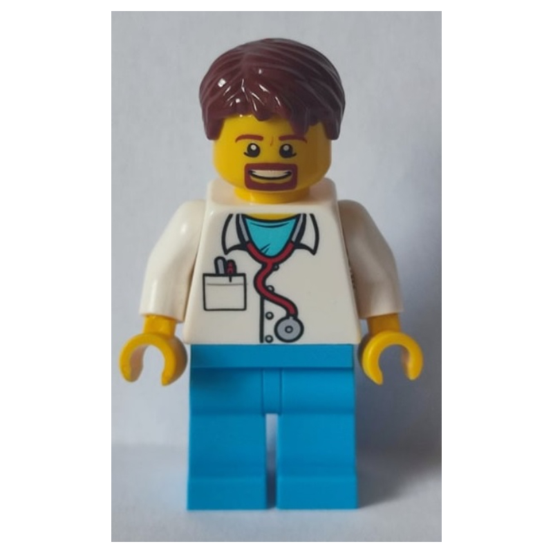 Doctor - Dark Azure Legs, Reddish Brown Hair, Beard