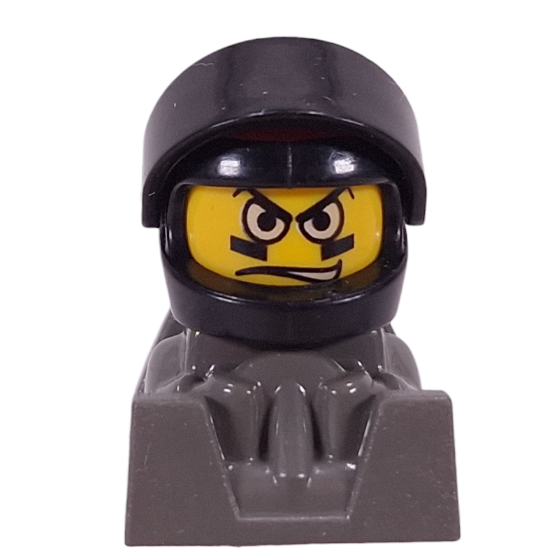Racer - Black Helmet, Black Visor, Dark Gray Body