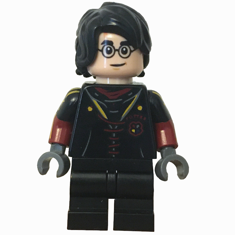Harry Potter, Tournament Uniform Black and Dark Red with Printed Arms, Medium Legs