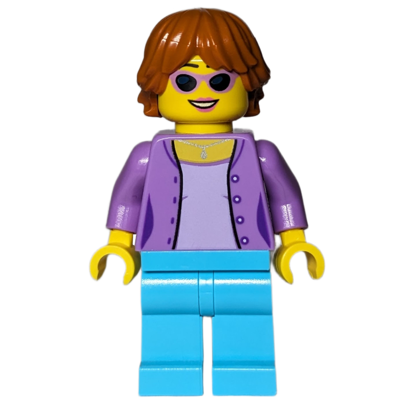 Medium Lavender Torso, Medium Azure Legs, Dark Orange Hair