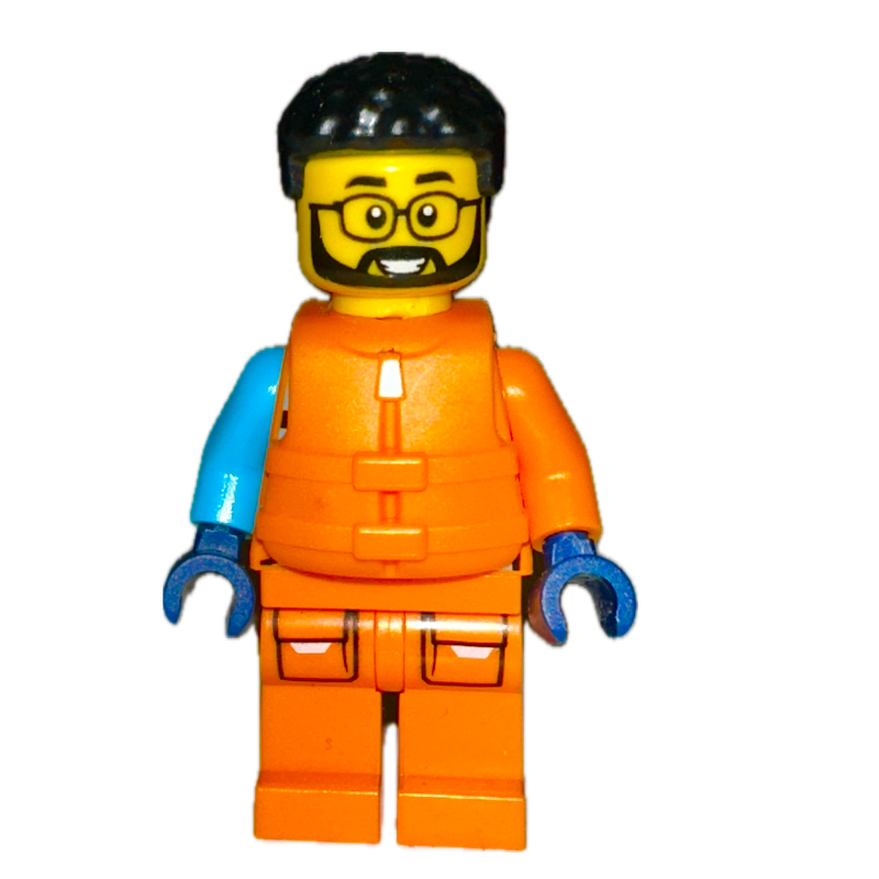 Arctic Explorer, Orange Suit with Life Vest