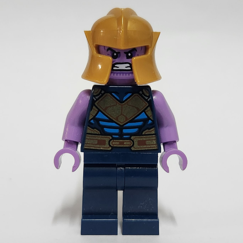 Thanos in Dark Blue and Gold Outfit, Gold Helmet