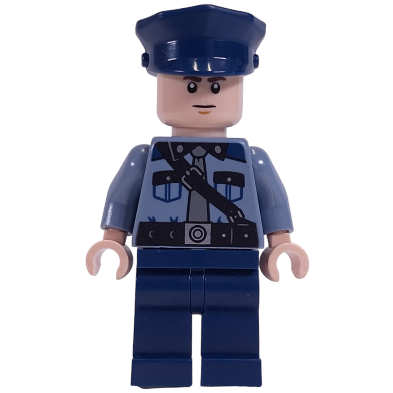 Guard, Sand Blue Torso, Dark Blue Legs, Dark Blue Cap, Light Nougat Head