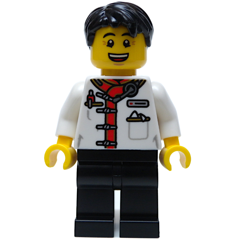 Waiter, White Torso, Black Legs, Black Hair